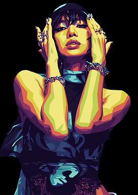 Lisa from Blackpink Pop Art Portrait