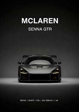 McLaren Senna GTR Car Poster