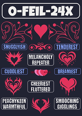 O-FEIL-24X Valentine's Day Hearts