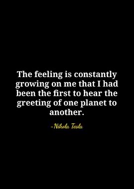Nikola Tesla Quote on Black
