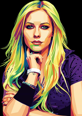 Avril Lavigne Pop Art Portrait