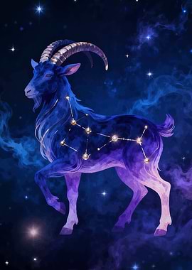 Capricorn Zodiac Sign Illustration