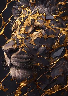 Golden Lion Portrait