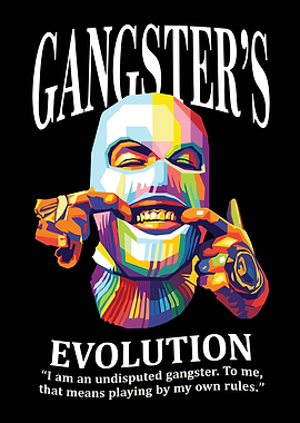Gangster's Evolution Colorful Pop Art