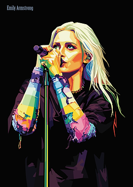 Emily Armstrong Colorful Pop Art Portrait