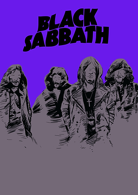 Black Sabbath Band Sketch Art