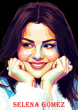 Selena Gomez Pop Art Portrait