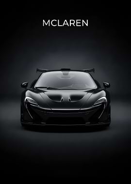 McLaren Black Car poster