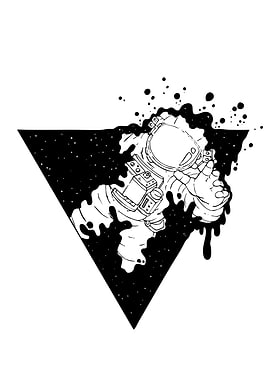 Astronaut in Space Triangle