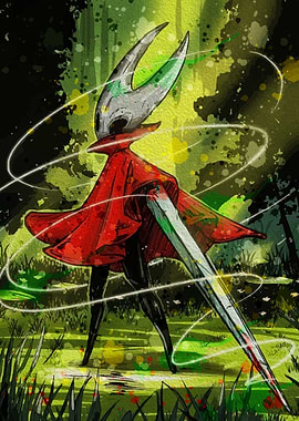 Hollow Knight Hornet from Silksong in Forest