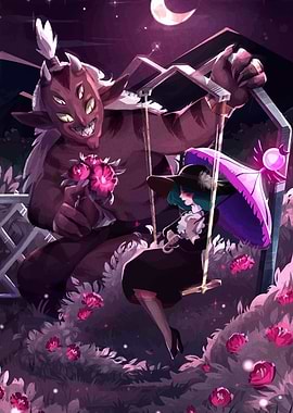 Monster and Girl on a Swing