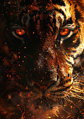 Fiery Tiger Portrait