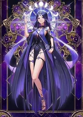 Purple Sorceress with Moon Crown