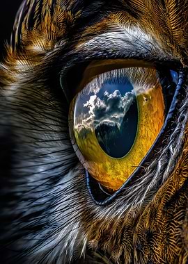Owl's Eye Reflecting Sky