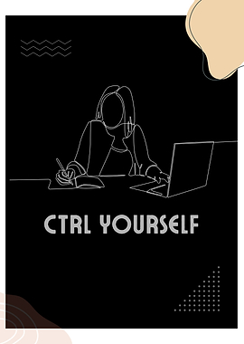 CTRL Yourself Line Art Poster