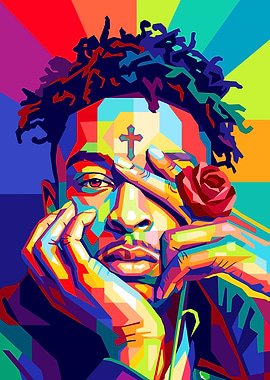 21 Savage Pop Art Portrait