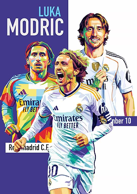 Luka Modric Pop Art Portrait