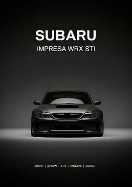 Subaru Impreza WRX STI Car Poster