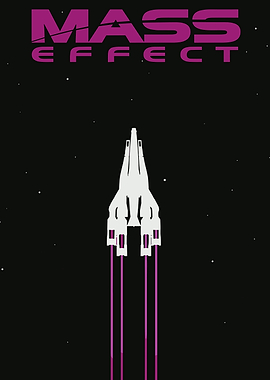 Mass Effect Spaceship Minimalist Poster