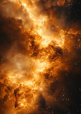 Golden Nebula with Stars