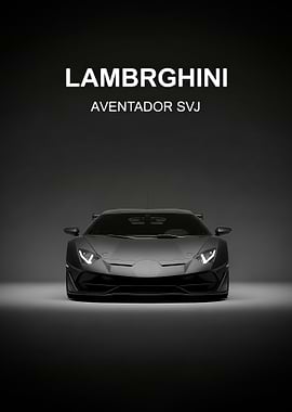 Lamborghini Aventador SVJ Front poster