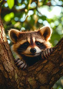 Raccoon in a Tree