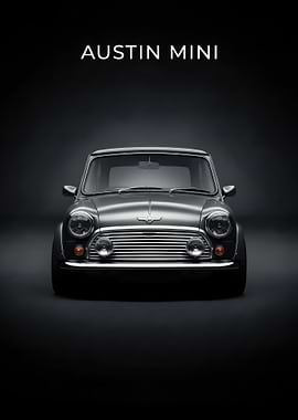 Austin Mini Car Front poster
