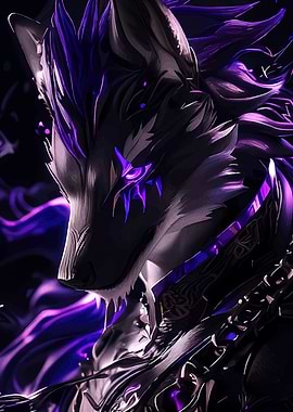 Wolf Warrior with Purple Energy