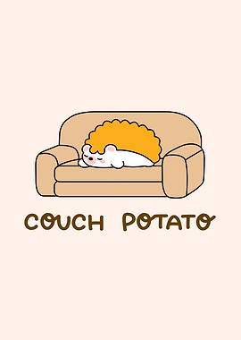 Couch Potato Cartoon Illustration