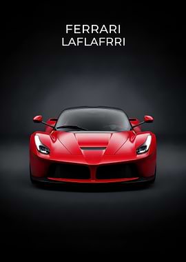 Red Ferrari LaFerrari Front poster