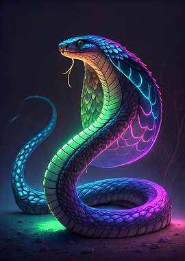 Neon Cobra Snake