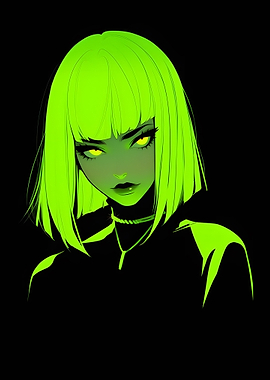 Neon Girl Portrait