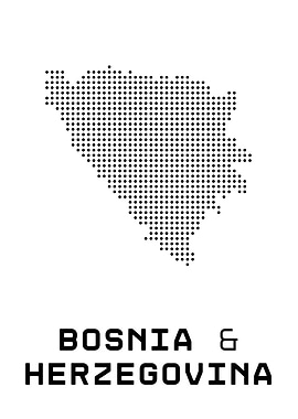 Bosnia and Herzegovina Dotted Map