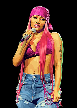 Nicki Minaj Digital Art Portrait