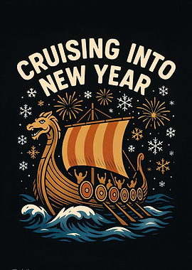 Cruising into New Year Viking Ship