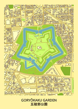 Goryokaku Garden Map