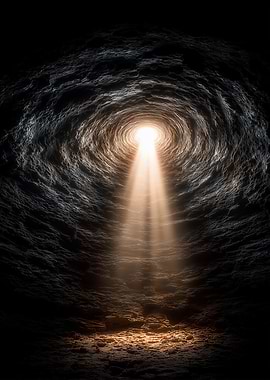 Light Beam in Dark Cave