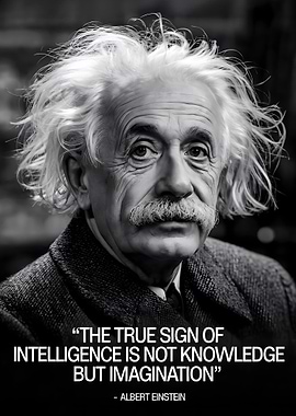 Albert Einstein Quote Portrait