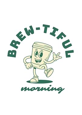 Brew-tiful Morning Coffee Cartoon