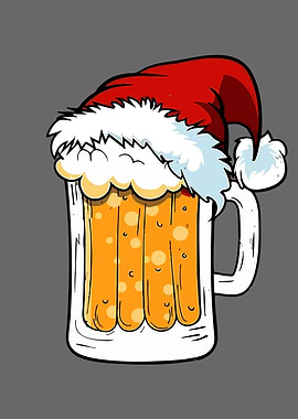 Christmas Beer Mug Cartoon