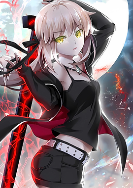 Anime Girl with Sword