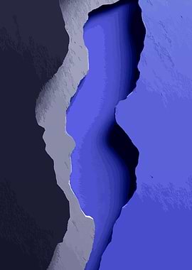 Abstract Blue Canyon Landscape