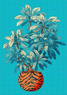 Botanical Tiger Pot