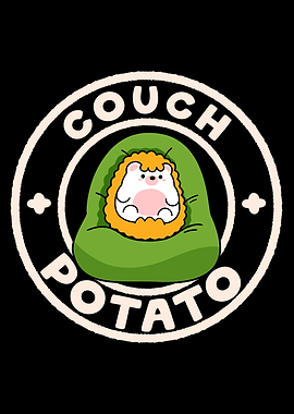 Couch Potato Cartoon Illustration