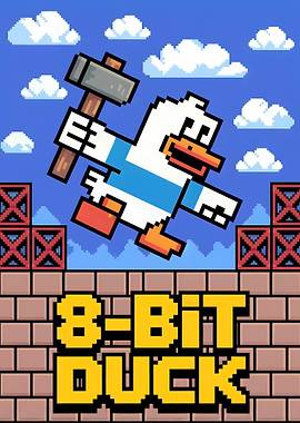 8-Bit Duck Pixel Art