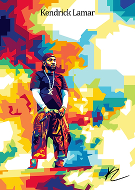 Kendrick Lamar Pop Art Portrait