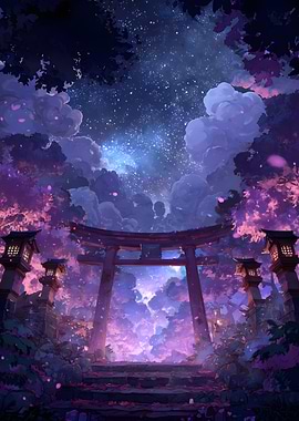Torii Gate to a Starry Sky