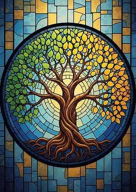 Stained Glass Tree of Life