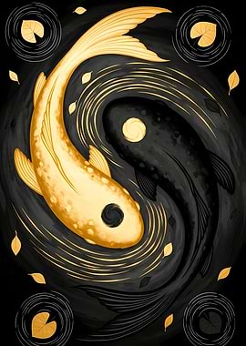 Yin Yang Koi Fish