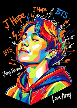 J-Hope Pop Art Portrait